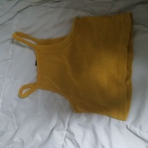 Forever 21 Yellow Cropped Tank
